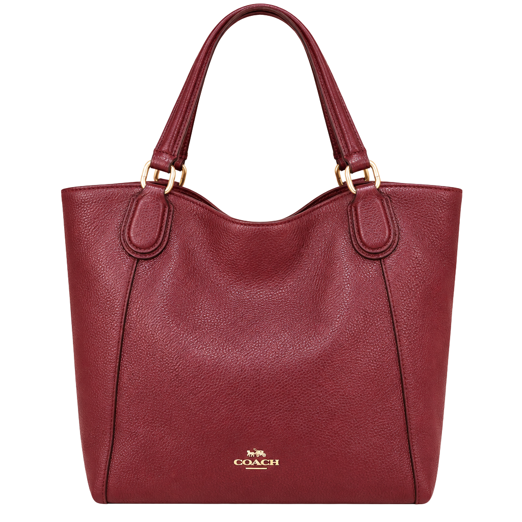 Coach Leather Two-Way Burgandy Bag- Perfect Color for Fall 1