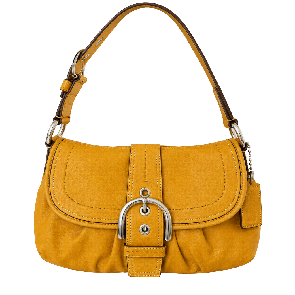 Coach Soho Flap Bag Mustard Leather Shoulder Bag F1068-F15204 1