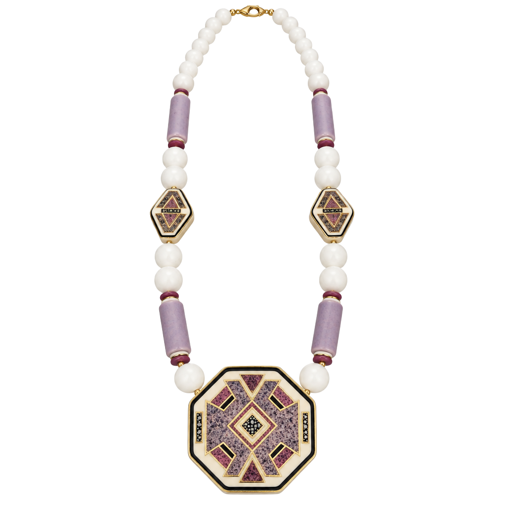 Vintage Porcelain Necklace 1