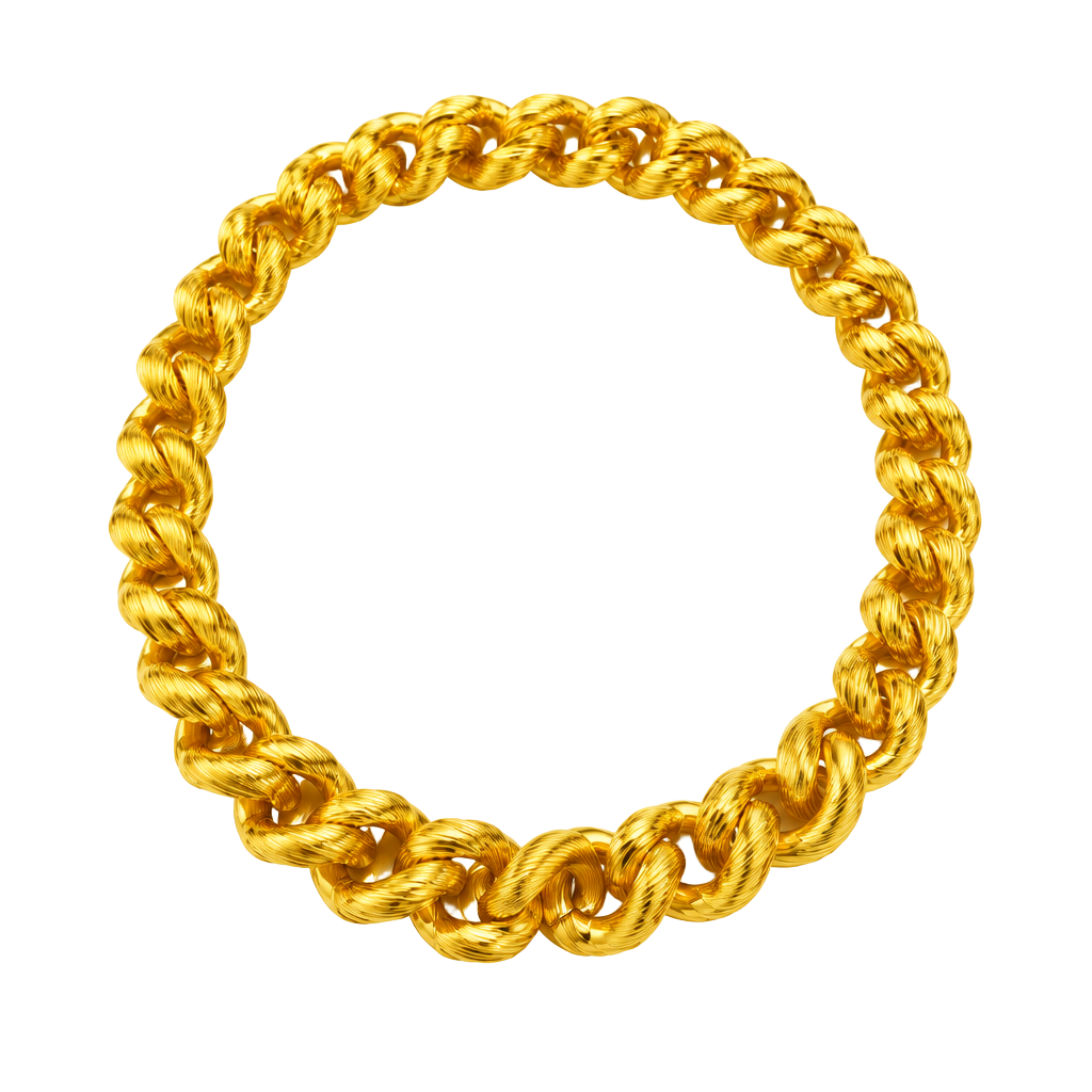 Anne Klein Gold Tone Textured Links Necklace 1