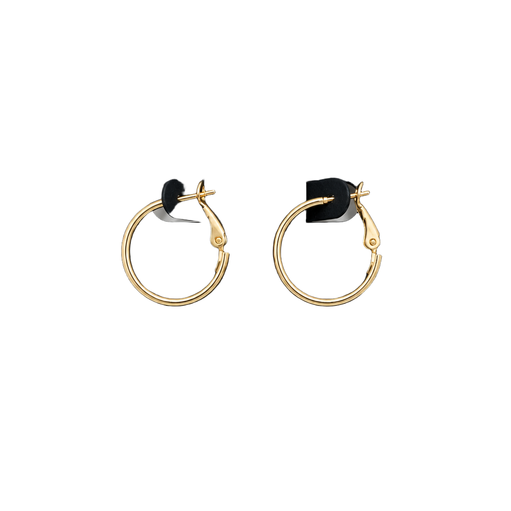 Inspirational Metal Gold Tone Hoop Earrings 1