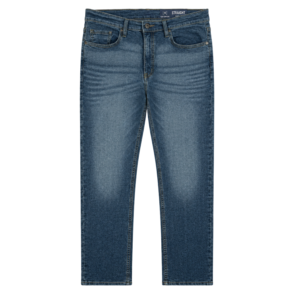 George Straight Jeans Size 32x34 Blue Denim Stretch 1