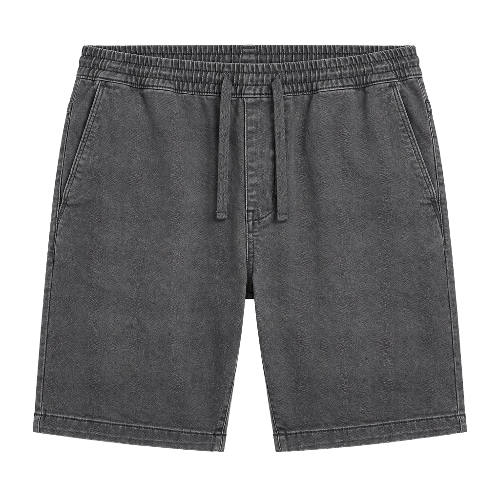 George Pull-On Shorts Size M (32-34) Gray Cotton Drawstring 1