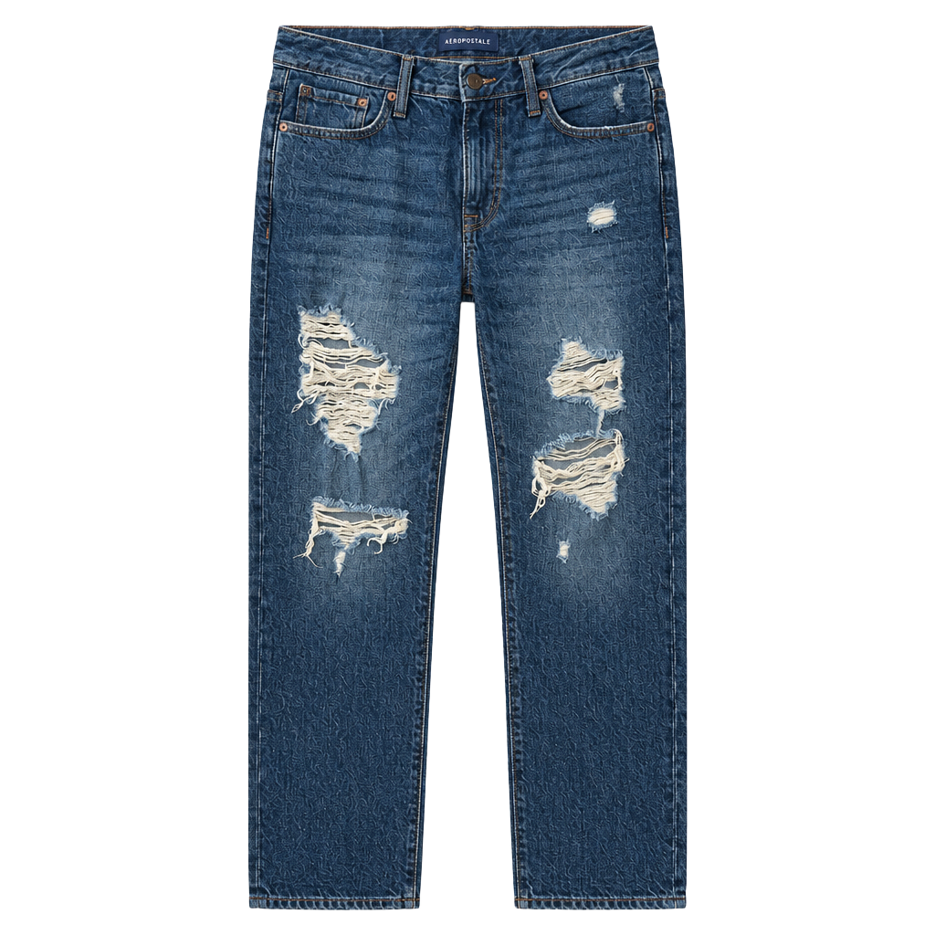 Aeropostale Relaxed Fit Distressed Jeans Size 29x30 Blue Denim 1
