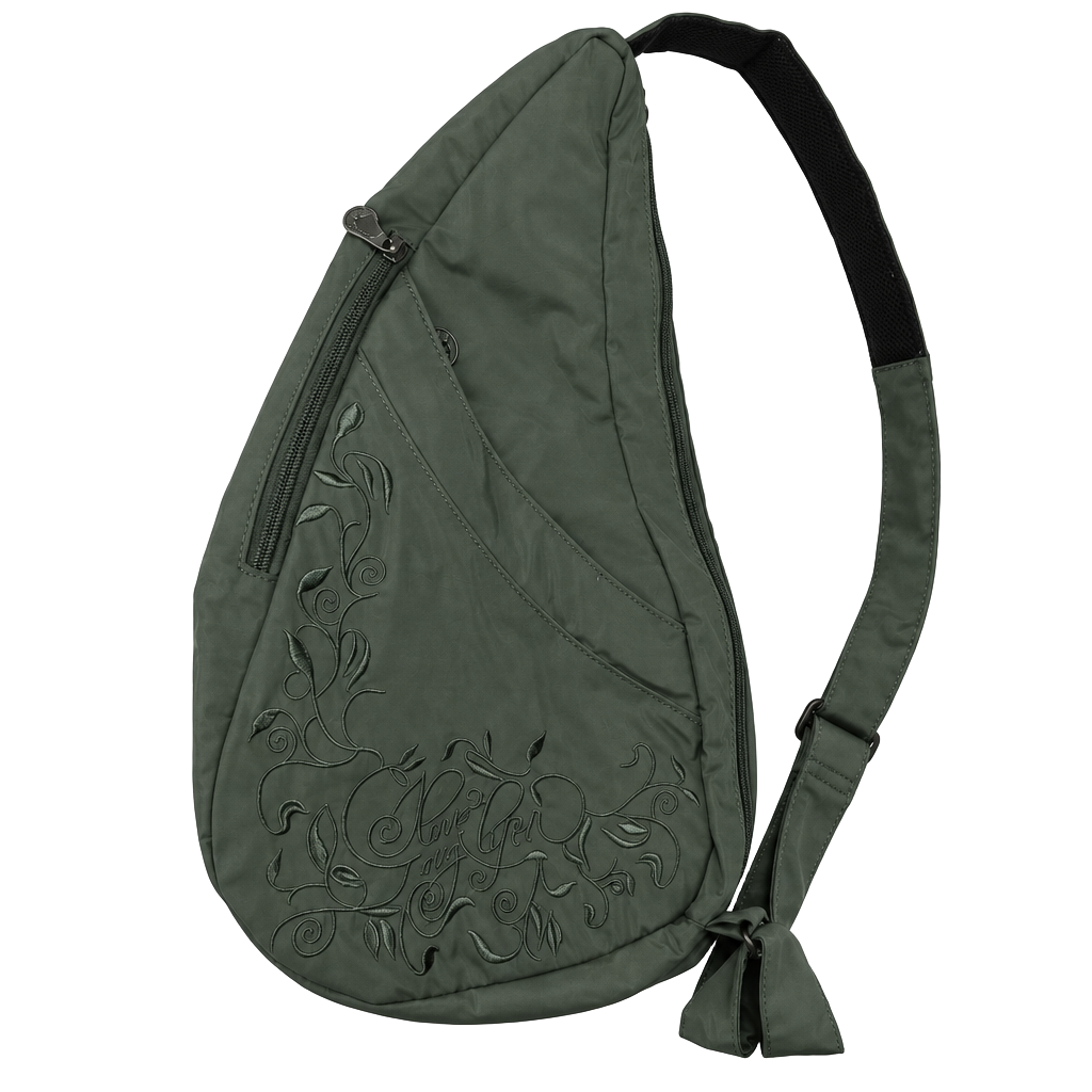 AmeriBag Small Healthy Back Bag Love My Life Microfiber Crossbody Sling 1