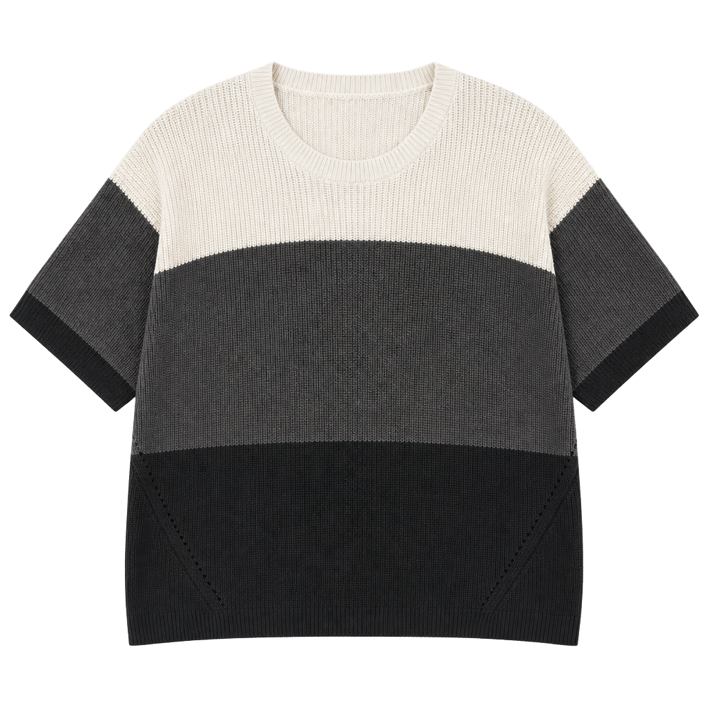 Matty M Women's Elbow Sleeve Colorblock Sweater -Drop Shoulder (xl) 1