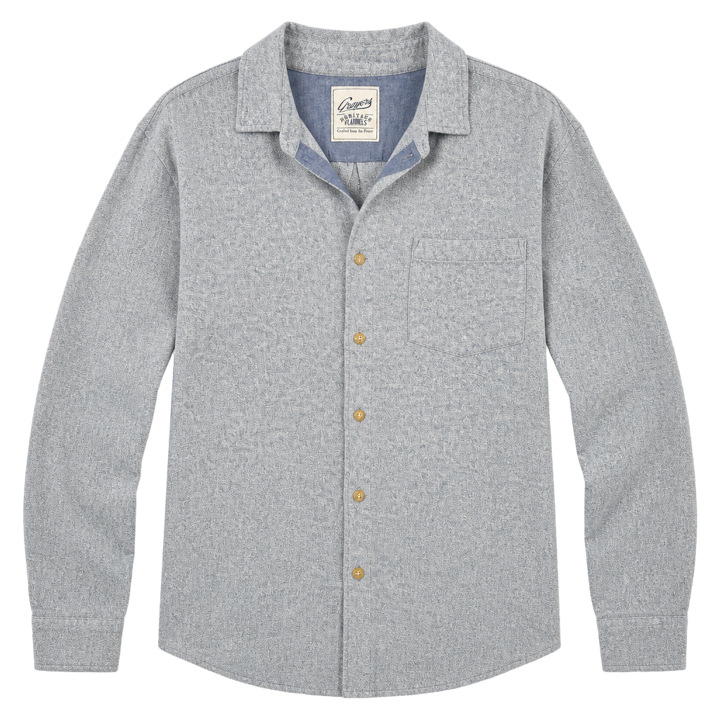 Grayers Heritage Flannel Shirt Blue Speckled XL 1