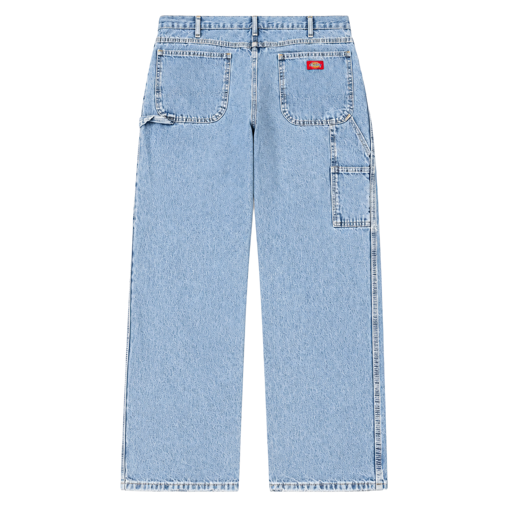 Dickies Carpenter Jeans Size 38x32 Light Wash Denim Relaxed Fit 1