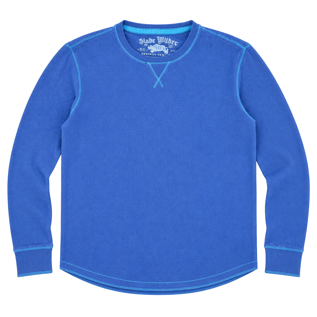 Slade Wilder Destroy Tradition Thermal Long Sleeve Shirt Blue XXL 1