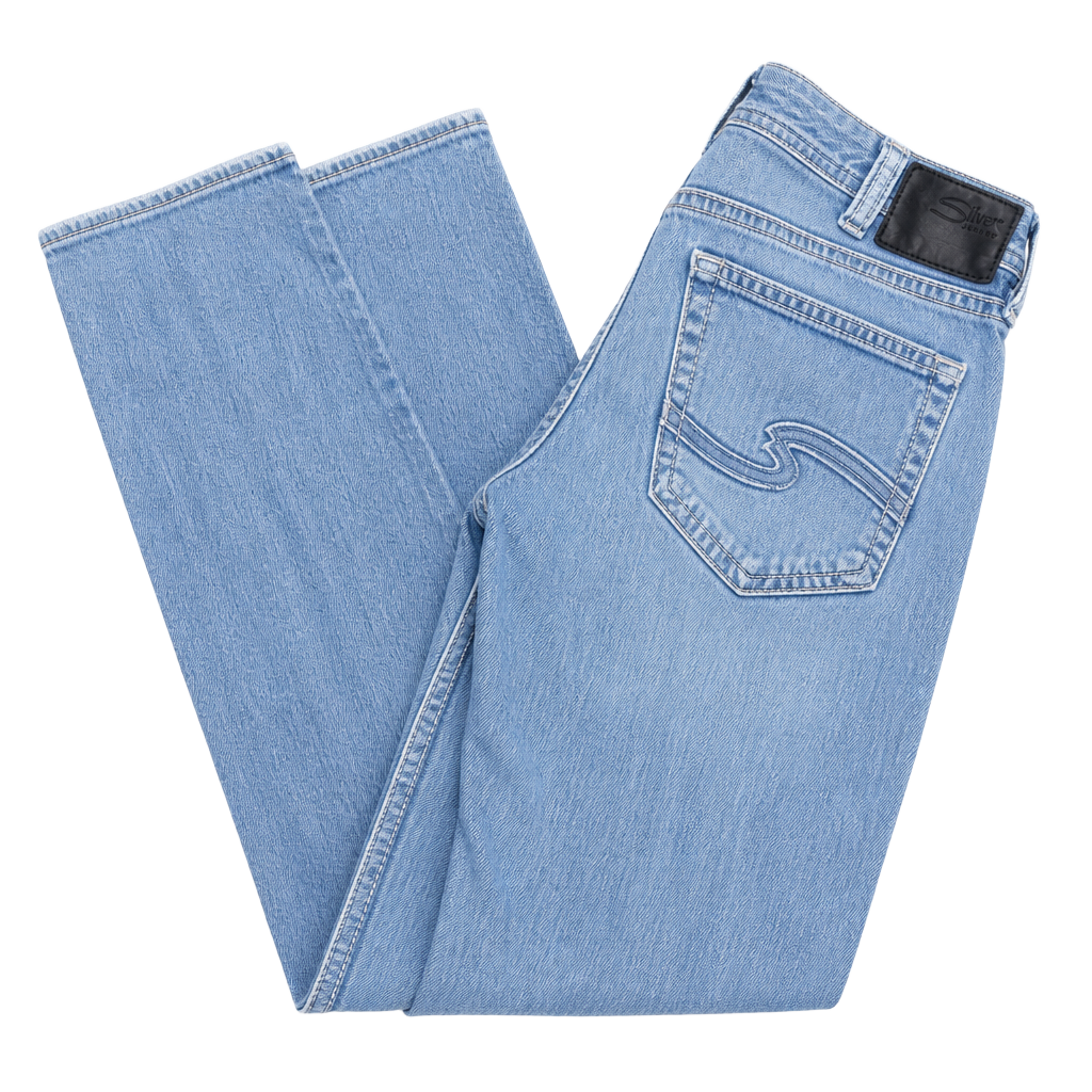 Silver Jeans Co. Zac Relaxed Fit Straight Leg Denim Jeans W32/L34 1
