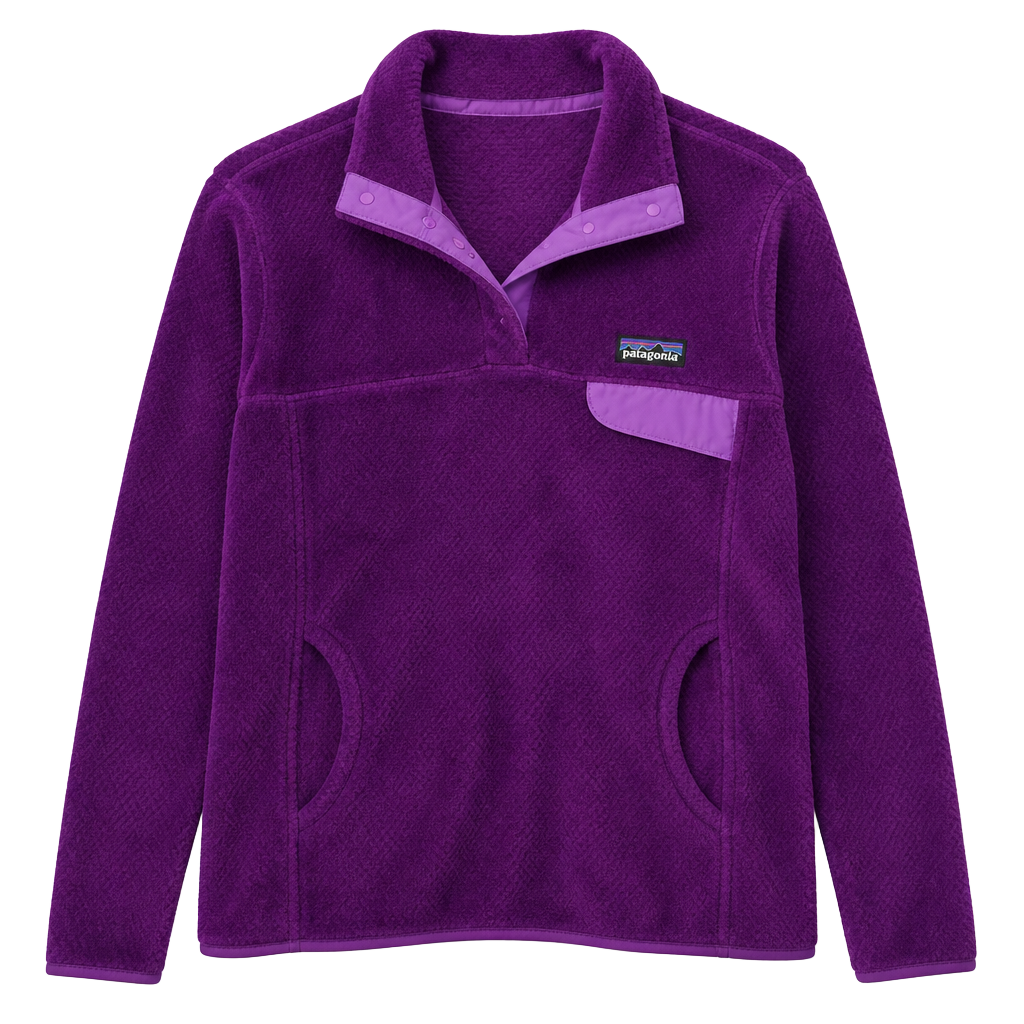 Patagonia Re-Tool Snap-T Magenta Purple Fleece Pullover Jacket Women's Small 1
