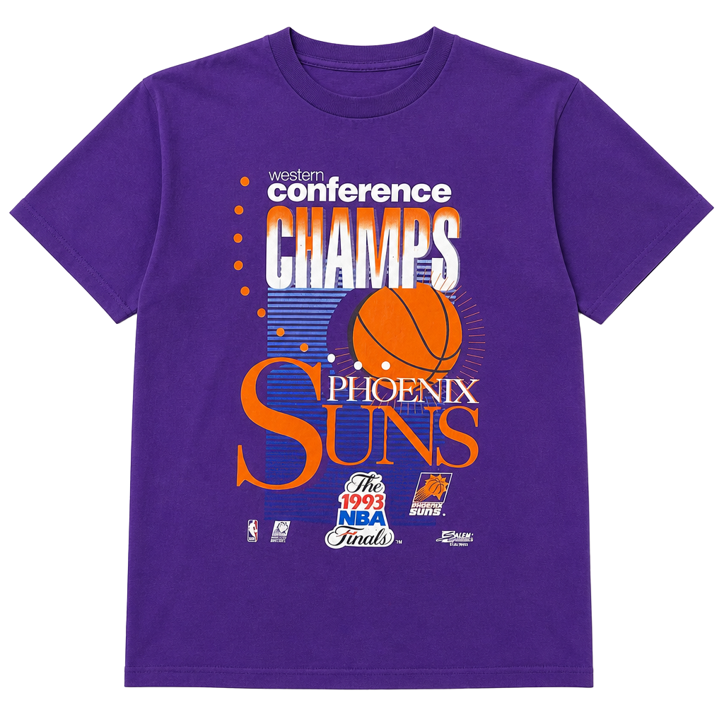 Vintage 1993 Phoenix Suns Western Conference Champions NBA Finals T-Shirt 1