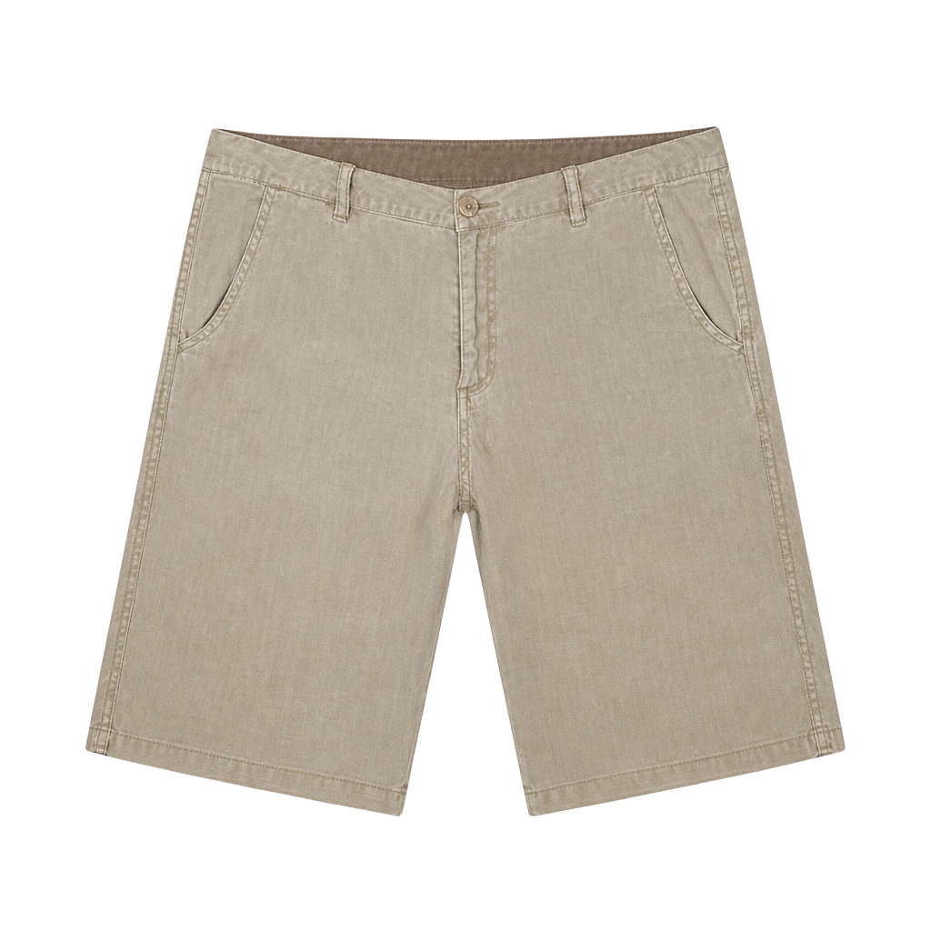 Saks Fifth Avenue GRAY 100% Linen Shorts Mens 34 Beige Quiet Luxury 1