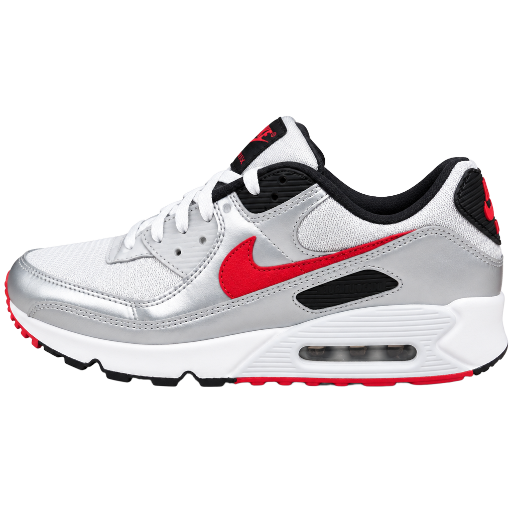 Nike Air Max 90 Size 9 Photon Dust Metallic Silver University Red 1
