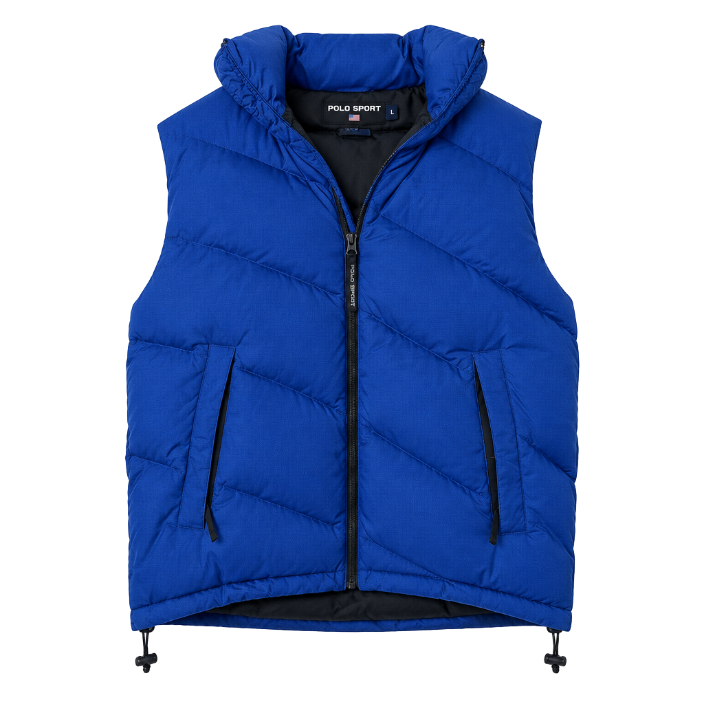 Polo Sport Ralph Lauren Blue Puffer Vest Size M 1