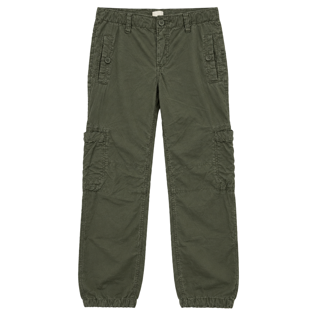 L.O.G.G. Cargo Pants Size 8 Olive Green Cotton Utility Trousers 1