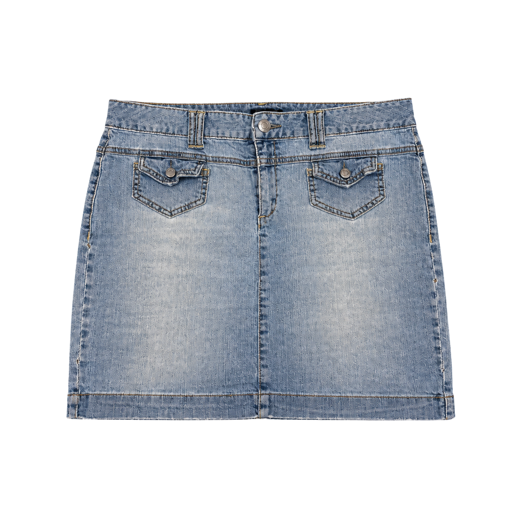 Tommy Hilfiger Denim Mini Skirt Size 12 Blue Jean Skort 1