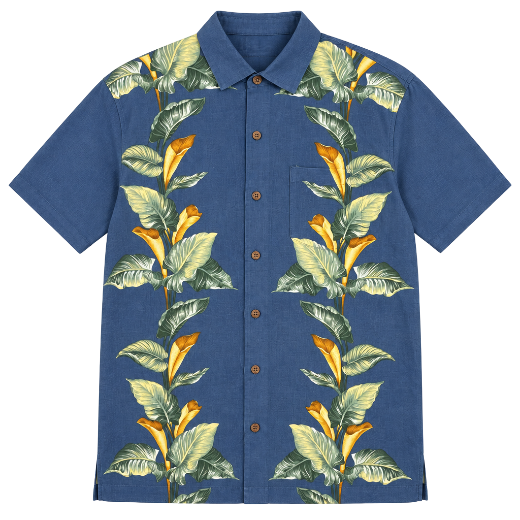 Tommy Bahama Silk Hawaiian Shirt Size M Blue Floral Tropical Camp 1