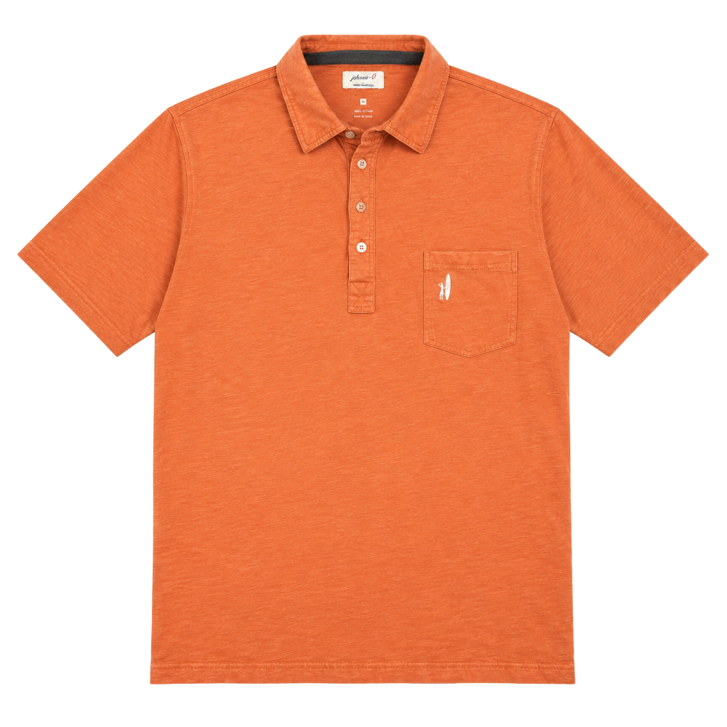 Pinholes in Collar Johnnie-O Original Four-Button Polo Size L Orange 1