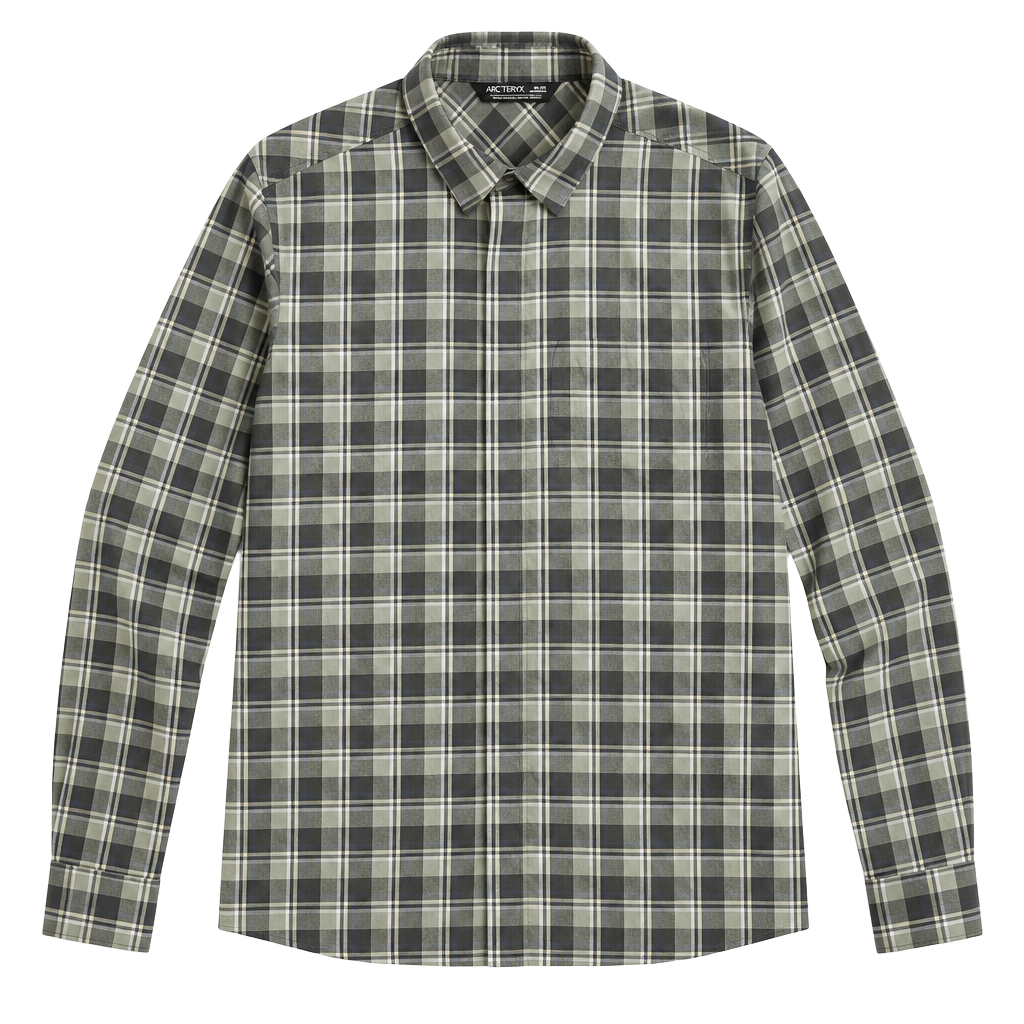 Arc'Teryx Plaid Long Sleeve Button Down Shirt Size XL/TG Green Blue 1