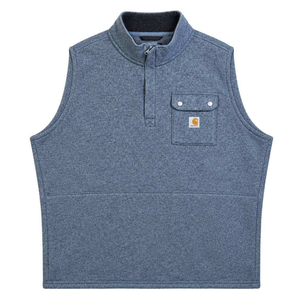 Carhartt 1/4-Zip Sweater Fleece Size 3XL Tall Blue Relaxed Fit 1