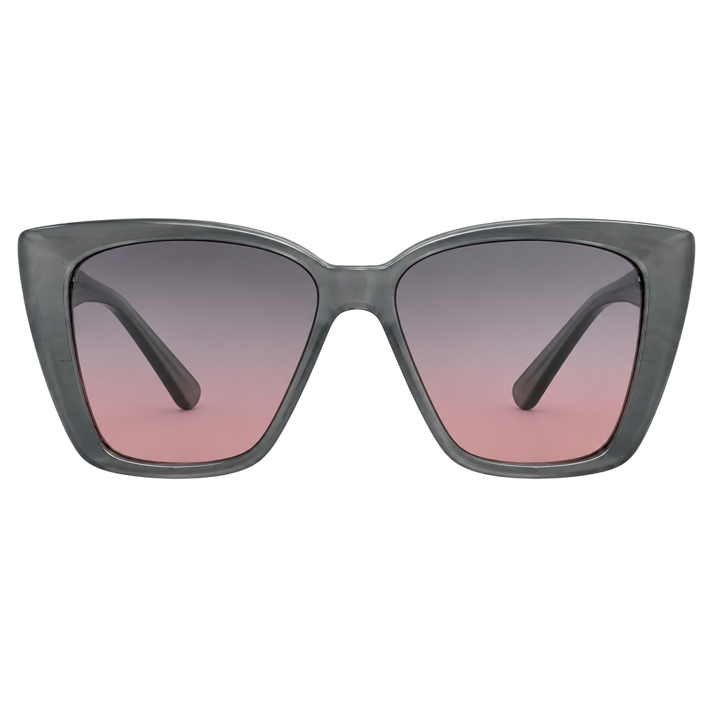 Unbranded Cat Eye Sunglasses Gray Pink Gradient 1