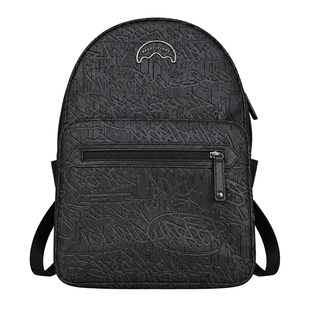 Sprayground Black Debossed Graffiti Backpack
(Limited Edition) 1
