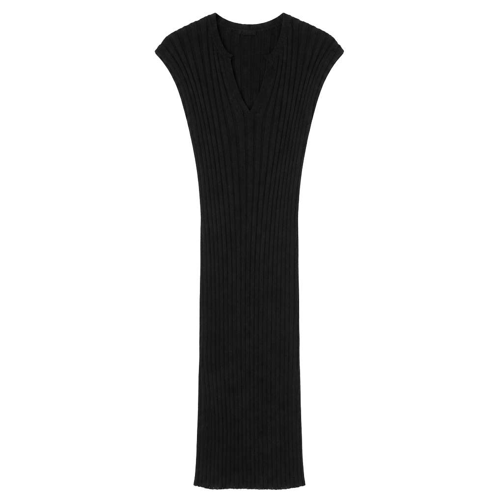 Rails Black Ashley Rib-Knit Midi Dress 1