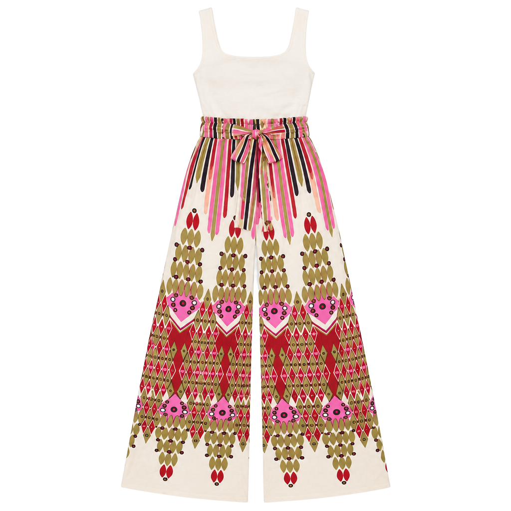 ๐ Dixie Printed Palazzo Pants | XS | Wide Leg Boho Resort Pants ๐ 1