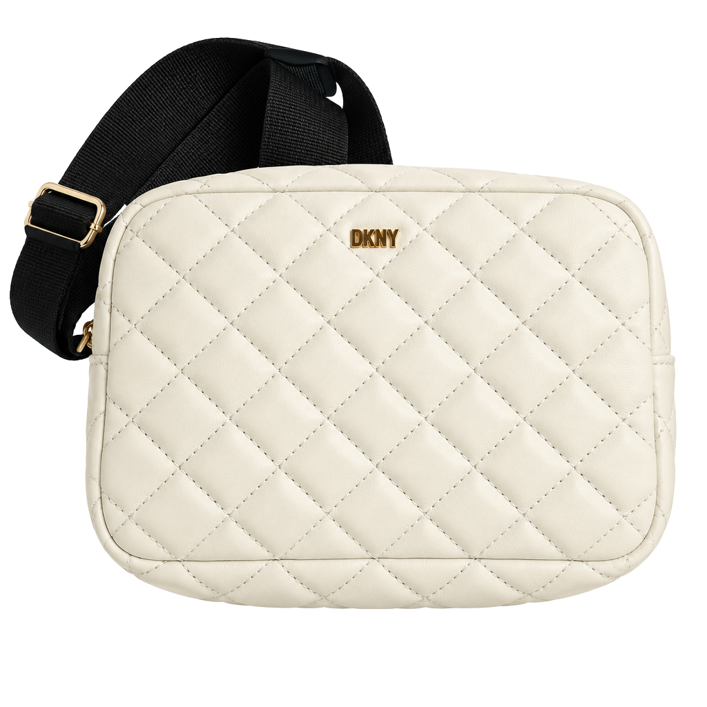 DKNY Quilted Crossbody Bag White 1