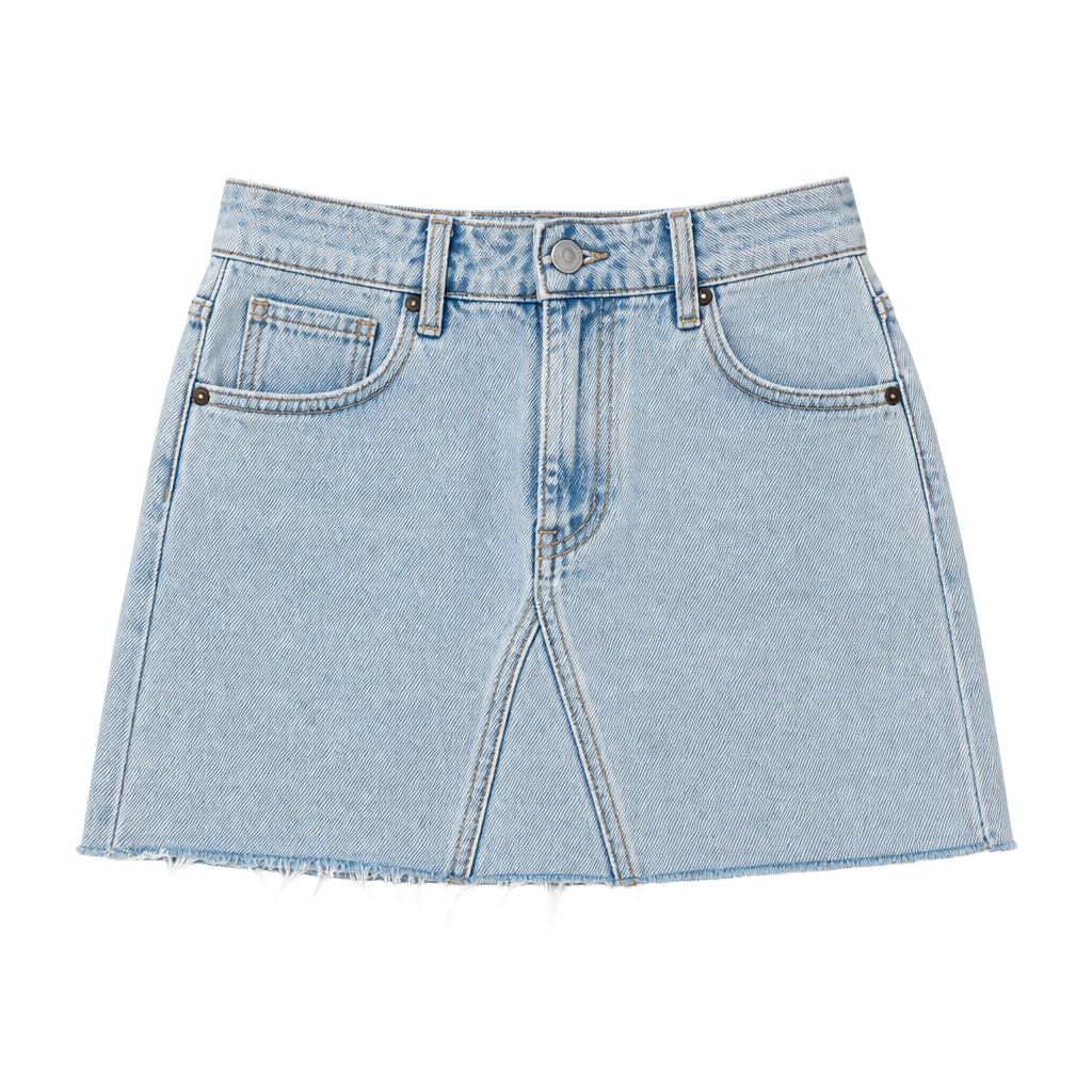 Zara Light Wash Denim Mini skirt 1