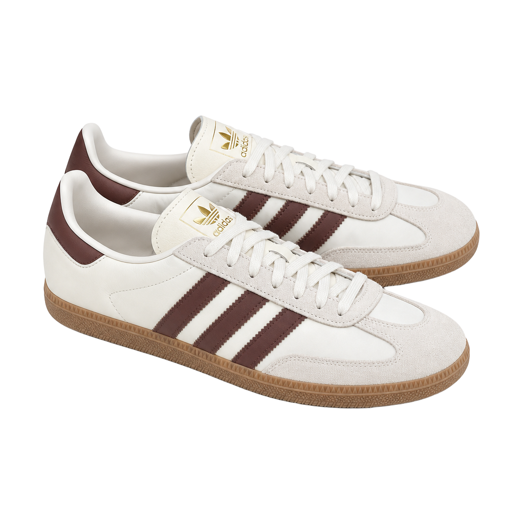OG samba sneakers. beige and brown. size 7.5 1