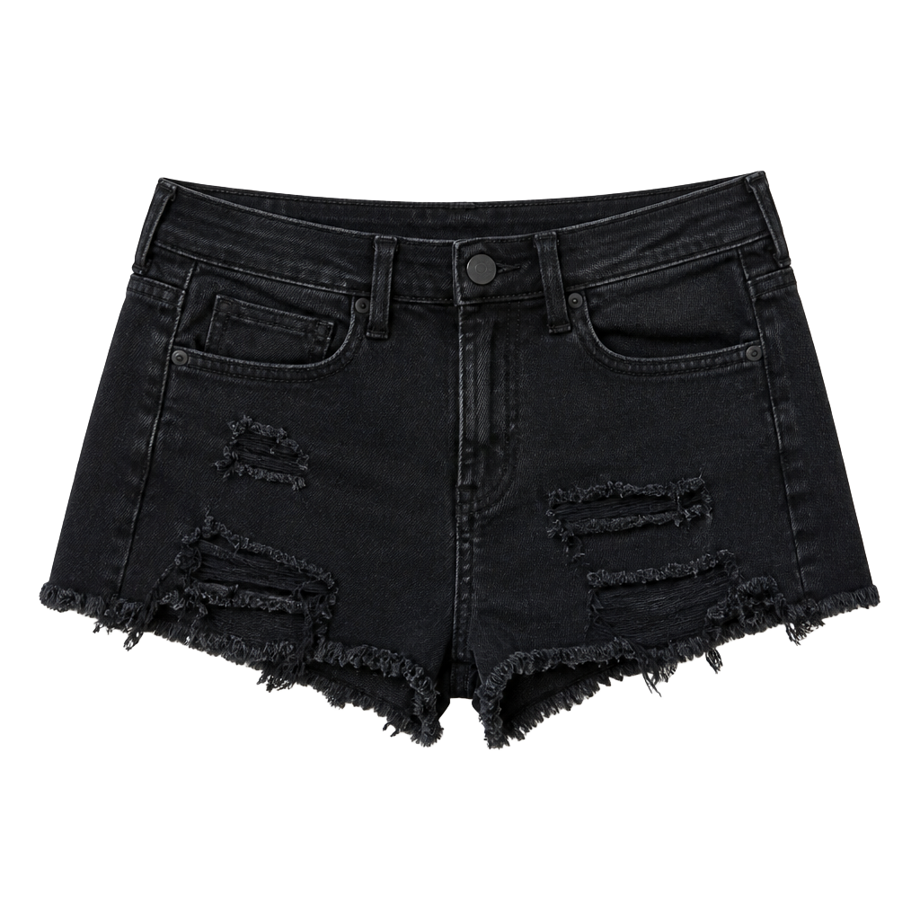 Aeropostale black denim shorts 1