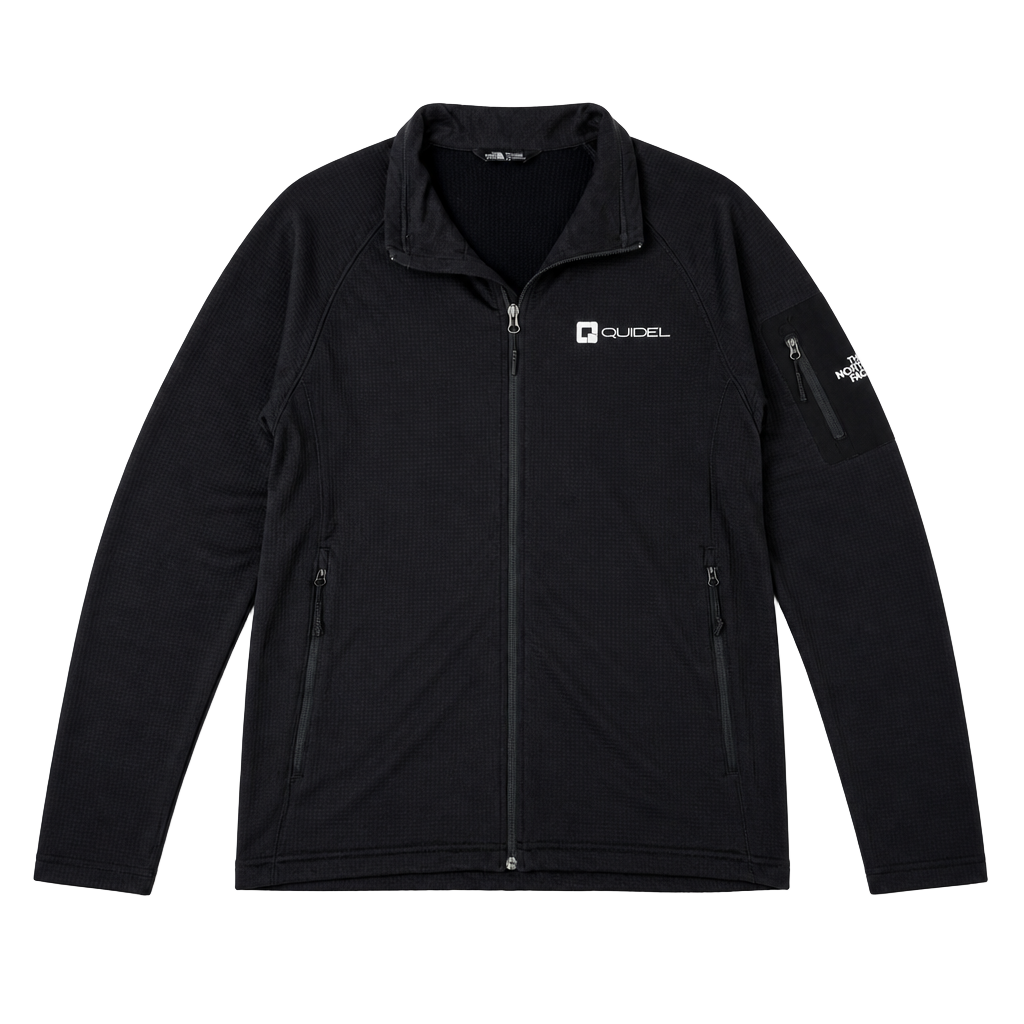 North Face Men's Large Ridgewall Soft Shell Jacket Black Quidel Corporate Logo 1