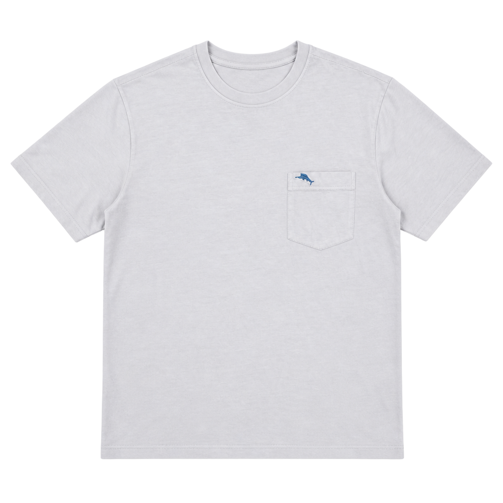 Tommy Bahama Bali Skyline T-Shirt Size L Gray Pocket Short Sleeve 1