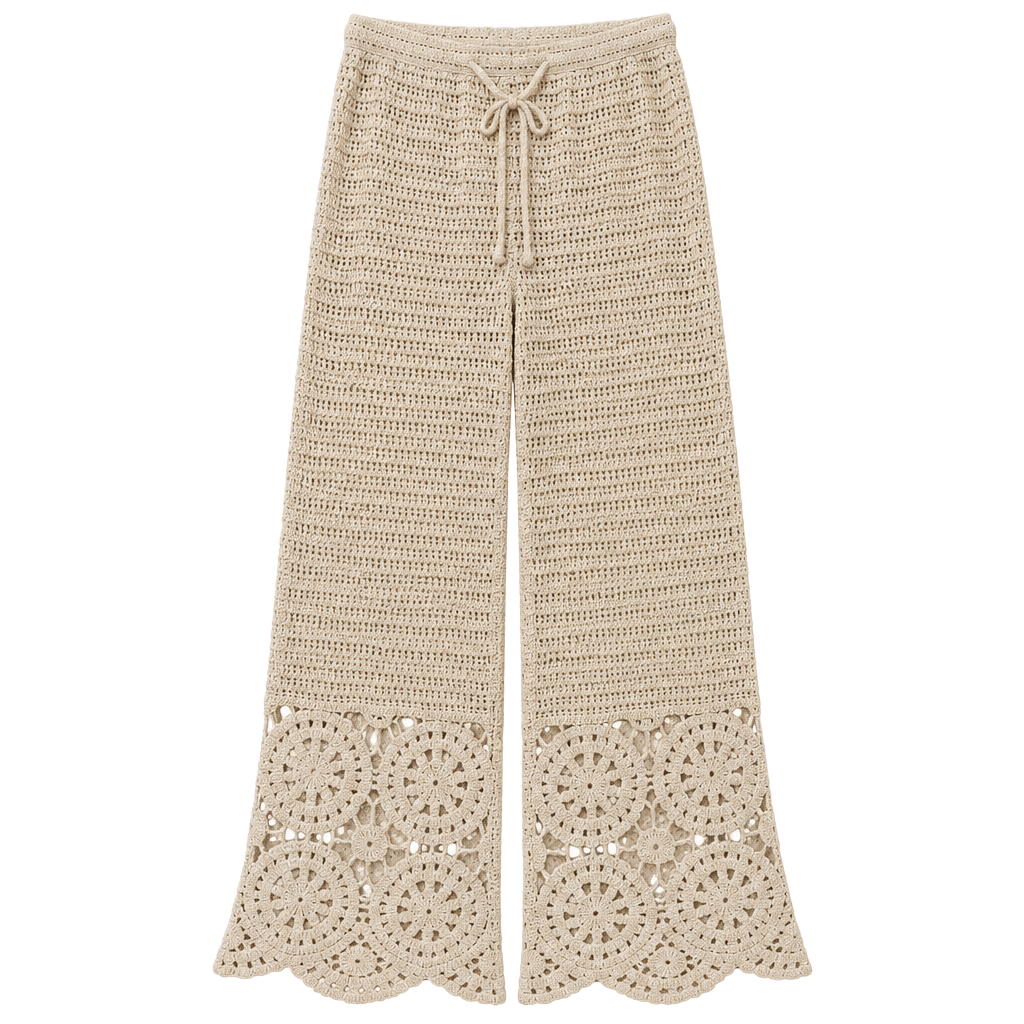 Unbranded Crochet Pants Beige 1