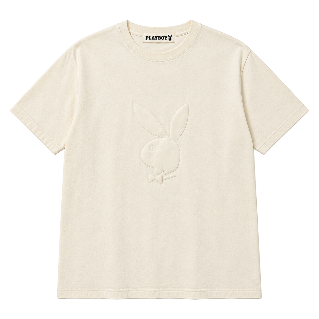 x Playboy Distressed Oversized Vintage Logo Print T-Shirt|MISSGUIDED, 1