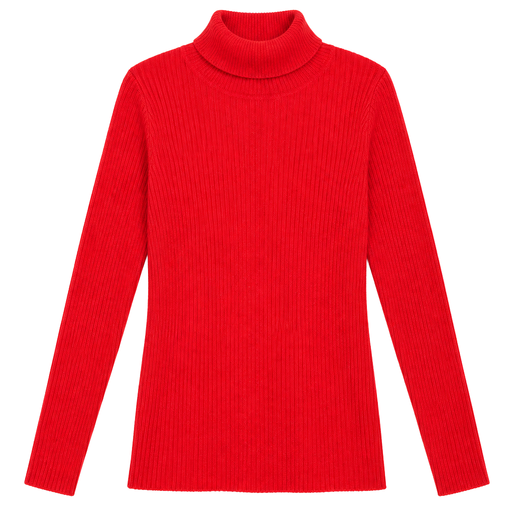 Joseph A Turtleneck Sweater Size XXL Red Ribbed Silk Blend Pullover 1