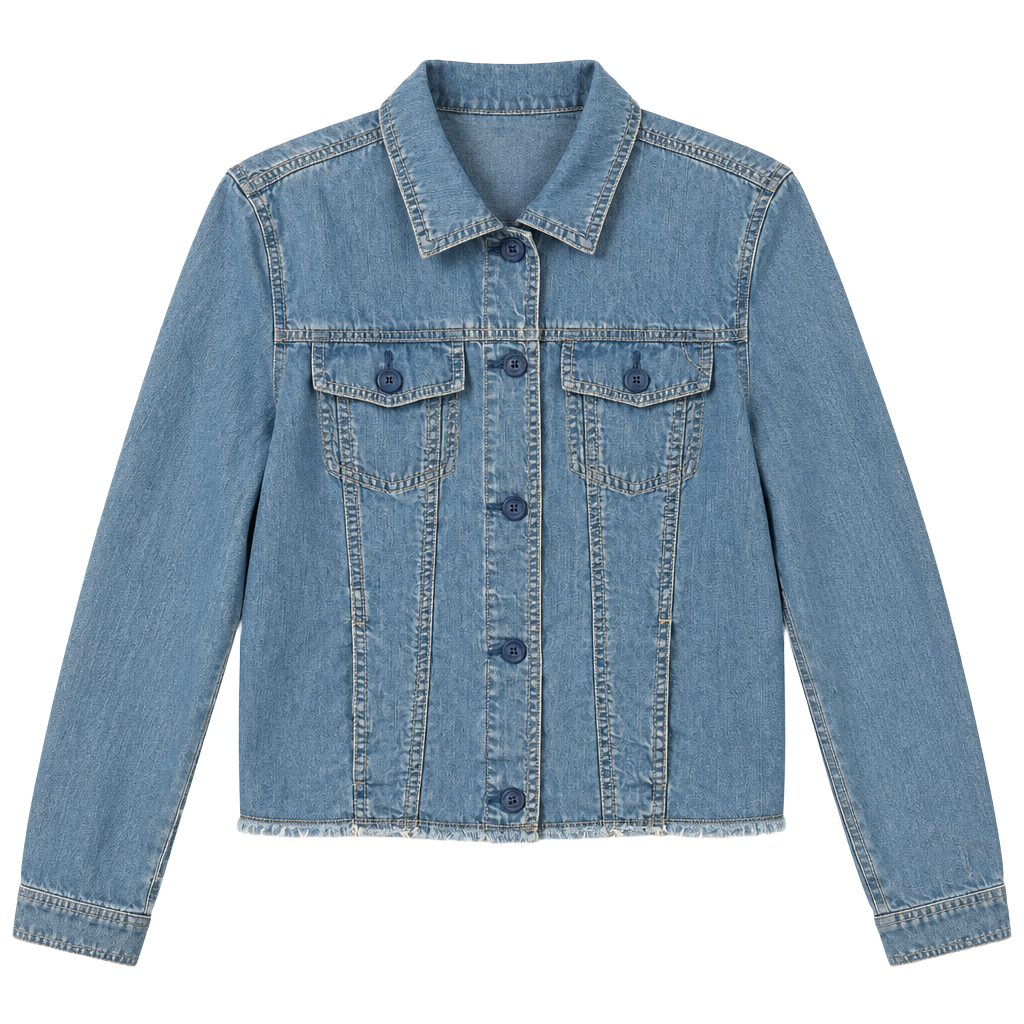Tommy Bahama Denim Jacket Blue Chambray Frayed Hem 1