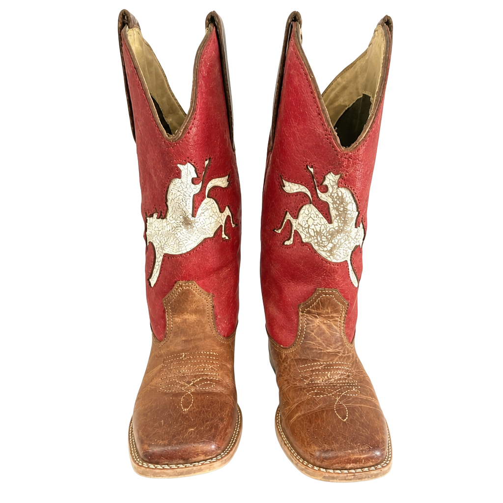 Roper Kid's Cowboy Boots Bronc Rider Inlay – , CA 1