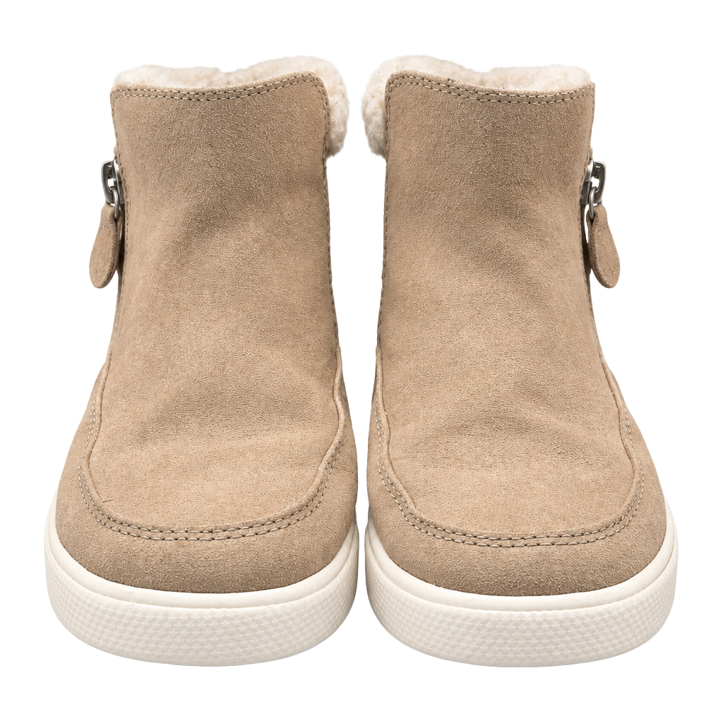 Crown Vintage Fur Trimmed Side Zip Sneaker Boots Kids Size 2 1