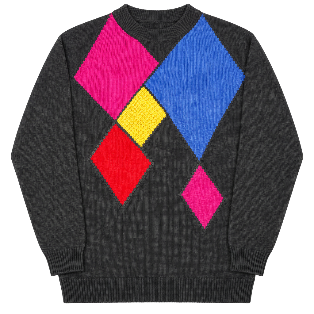 Haberdashery Holiday Jewels Sweater Size L Black Multi Sequin Grandmacore 1