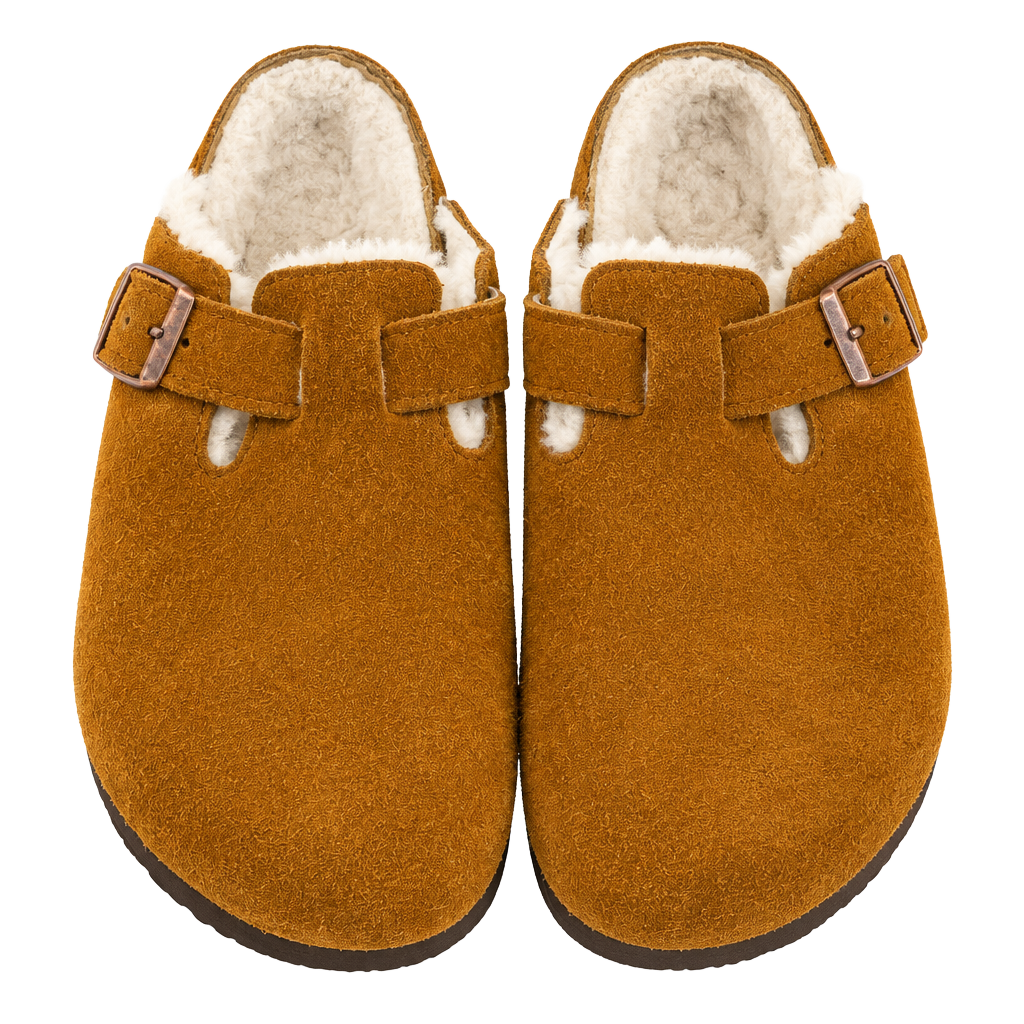 Birkenstock Boston Shearling Clog Mink Suede 1