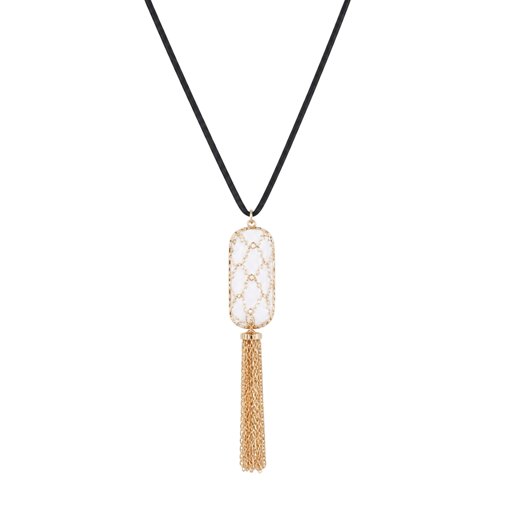 Free People Shell Gold Fishnet Necklace 1