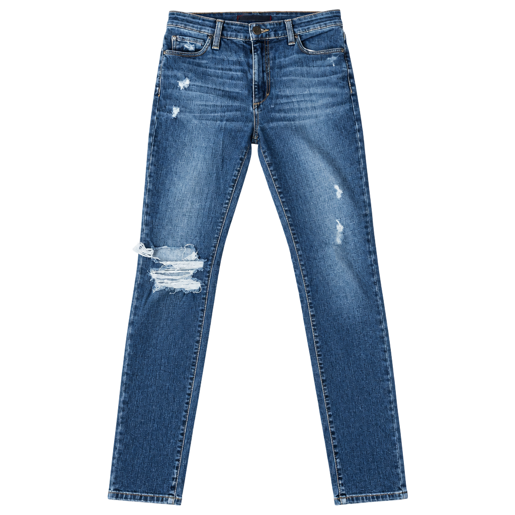Joe's Jeans Flawless The Charlie High Rise Skinny Jeans Size 26 Blue Distressed 1