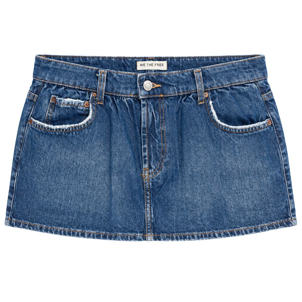 We The Free Demi Denim Skort Size 27 Blue 1