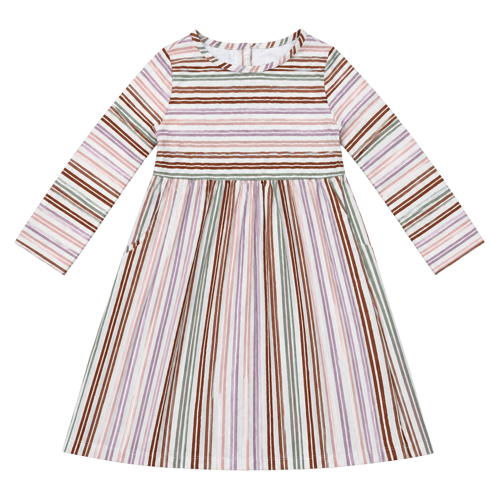 Wonder Nation Striped Long Sleeve Dress Size 4T 1
