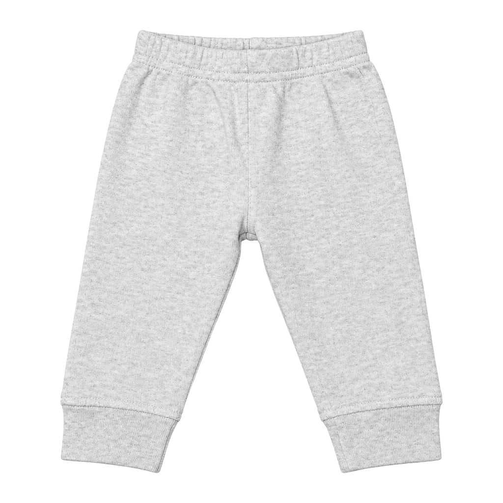 Touched by Nature Organic Cotton Pants Size 0-3M Heather Gray Oatmeal 1