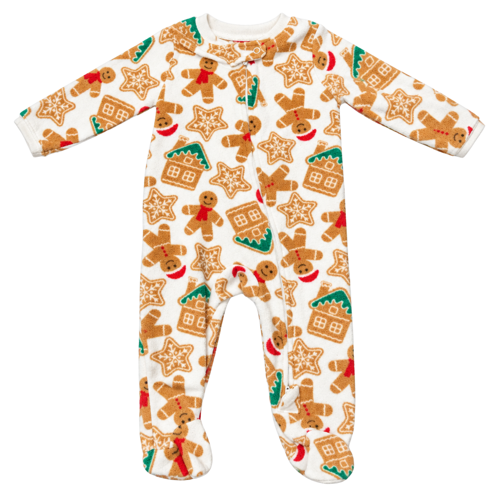 lullaby lane Footed Sleeper Size 3-6 mos Gingerbread Man Christmas 1