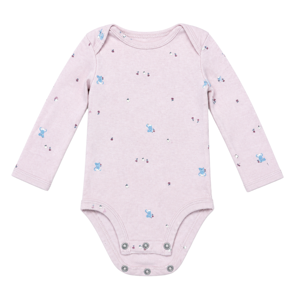 Carter's Long Sleeve Bodysuit Size 3m Pink Floral 1